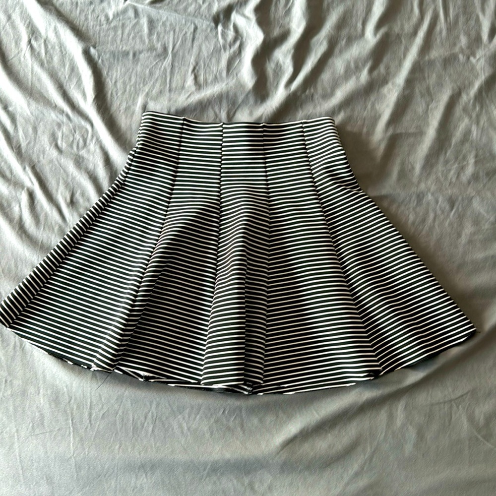 Topshop Striped Skater Skirt US 4